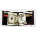 Leather Money Clip w/ Interior & Exterior Pockets